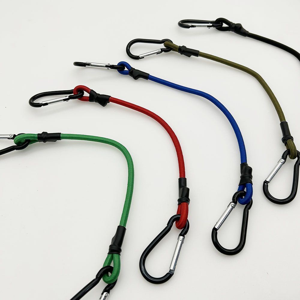 10 Pcs 36 Inch Carabiner Bungee Cord with Aluminum Alloy Hooks, Superior Elasticity for Luggage Rack, Cargo, Hand Carts, Bike, Camping, Outdoor — image 2