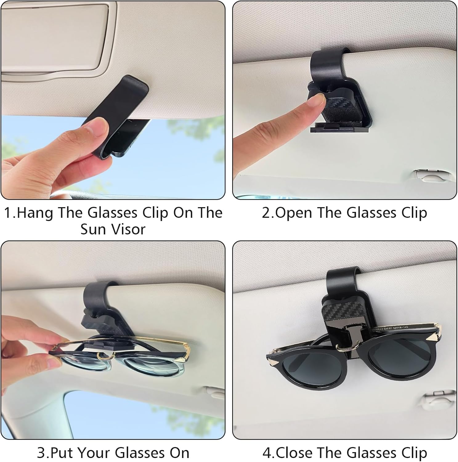 Sunglasses Holder for Car Sun Visor — image 6