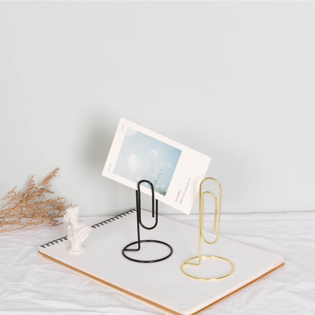 Desktop Memo Holder 4Pcs Base Memo Clip Jumbo Desk Paper Clip Table Number Holder Picture Memo Note Photo Stand Office Accessory — image 2