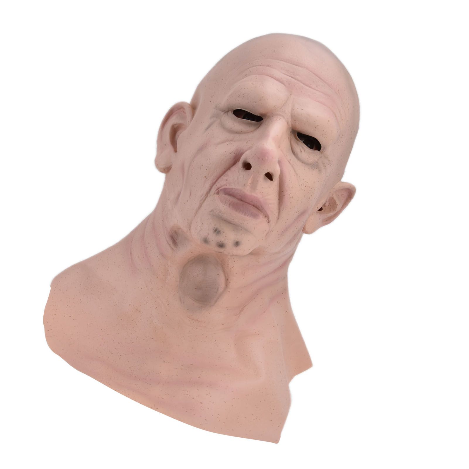 Realistic Bald Head Man Mask Latex Human Face Mask Funny Scary Halloween Costume Cosplay Props โ image 5