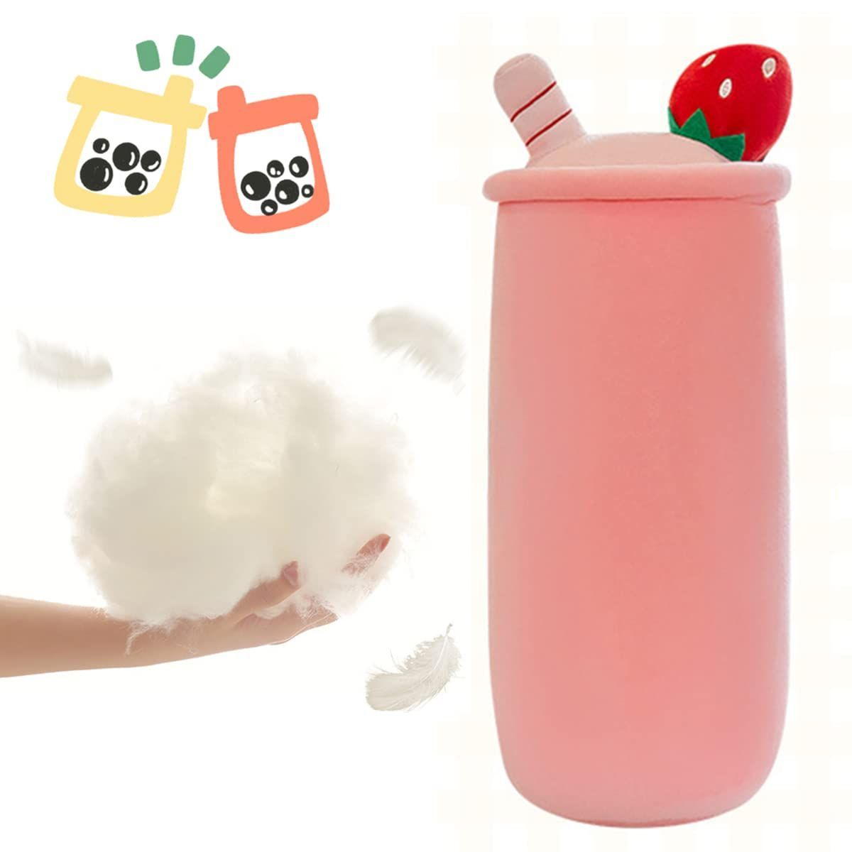 Bubble Tea Plush Pillow Soft Plush Toy Skin-Friendly Pillow Multiple Sizes Cute - Green - Size 43in — image 2