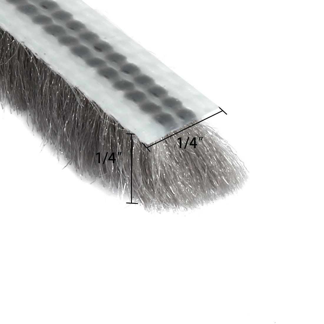 Window Weather Seal Strip 0.23 Inch Width x 1/4-Inch Thick x 33Feet Length, Non-Adhesive Backing,proof dust and noise