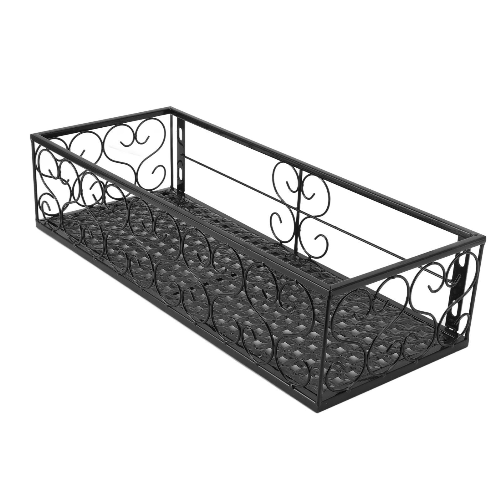 Balcony Flower Rack Hanging Flower Pot Hanger Hanging Wrought Iron Fence Indoor Windowsill Succulent Shelf Suitable for 6.5cm Railings — image 4