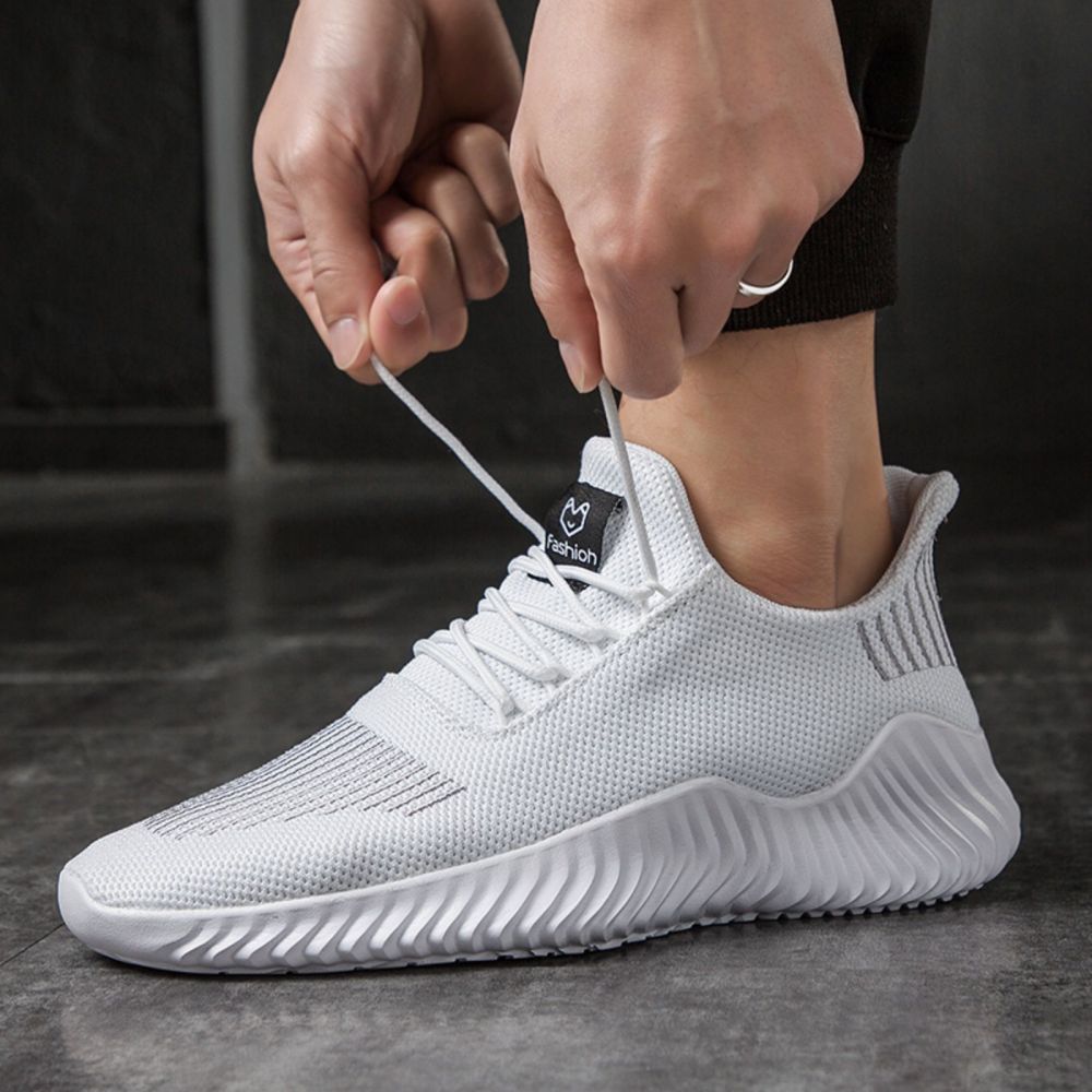 Men's Sneakers Outdoor Road Shoes Breathable Lightweight Non-slip ( White Size US9.5=US43 ) โ image 6