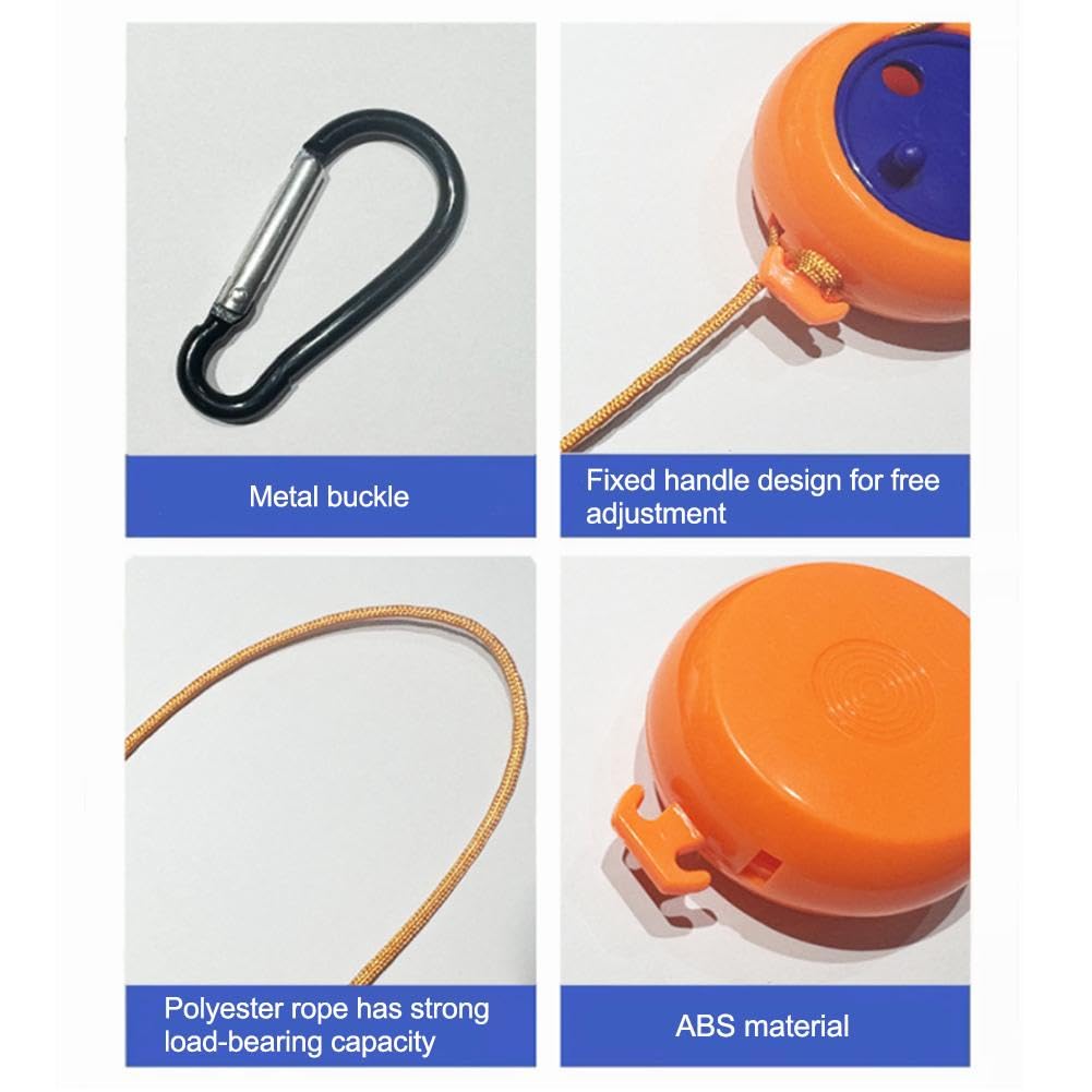 Portable Travel Clothesline with Adjustable Clips and Carabiners, Non-Slip Laundry Drying Line for Camping, Hotels and Outdoor Use — image 5