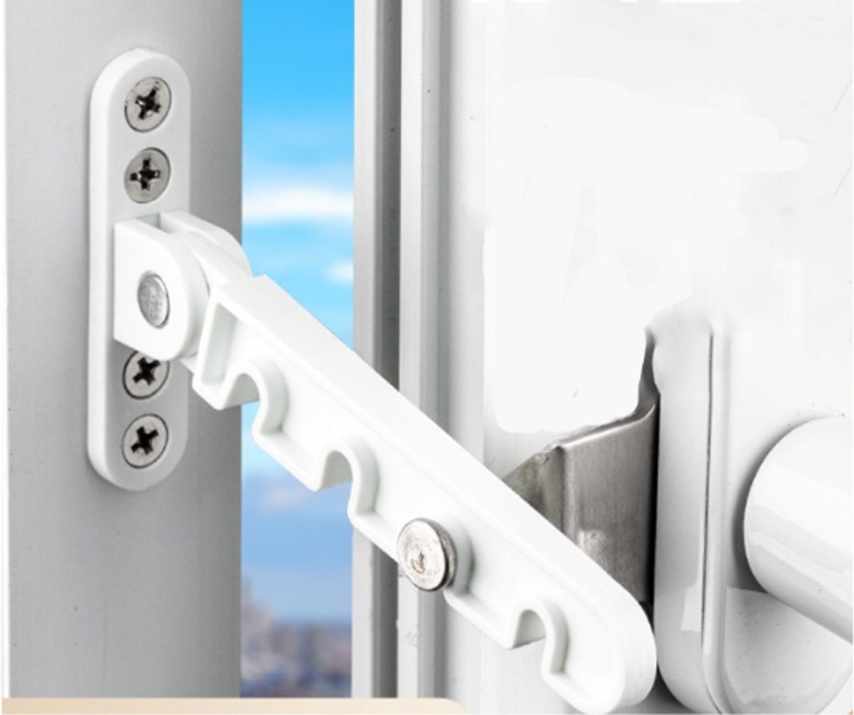 2 pieces - window holder - window limiter white - Window stays - Windows - Window fittings - Window holder & door holder - wind hook - Plastic and metal โ image 4