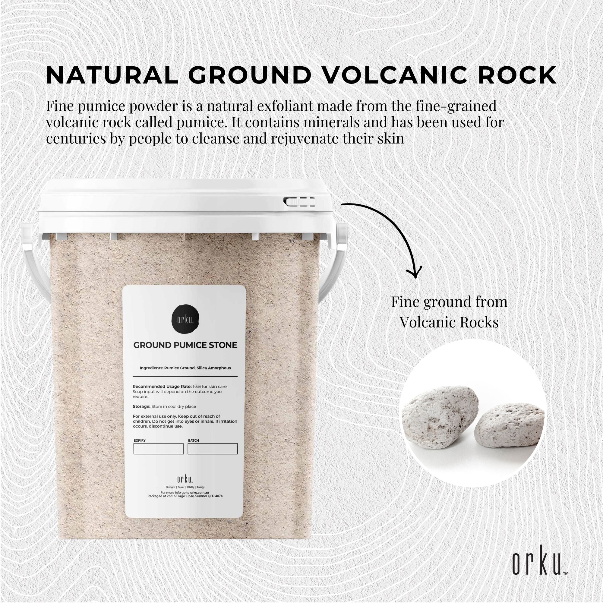 1.3Kg Ground Pumice Stone Granular Powder Tub Exfoliant Body Scrub Soap Additive — image 5