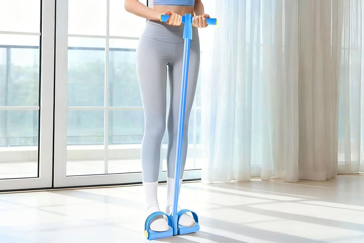 6 Tube Resistance Band Ankle Puller Foot Pedal Fitness Exercise Rope - Blue โ image 5