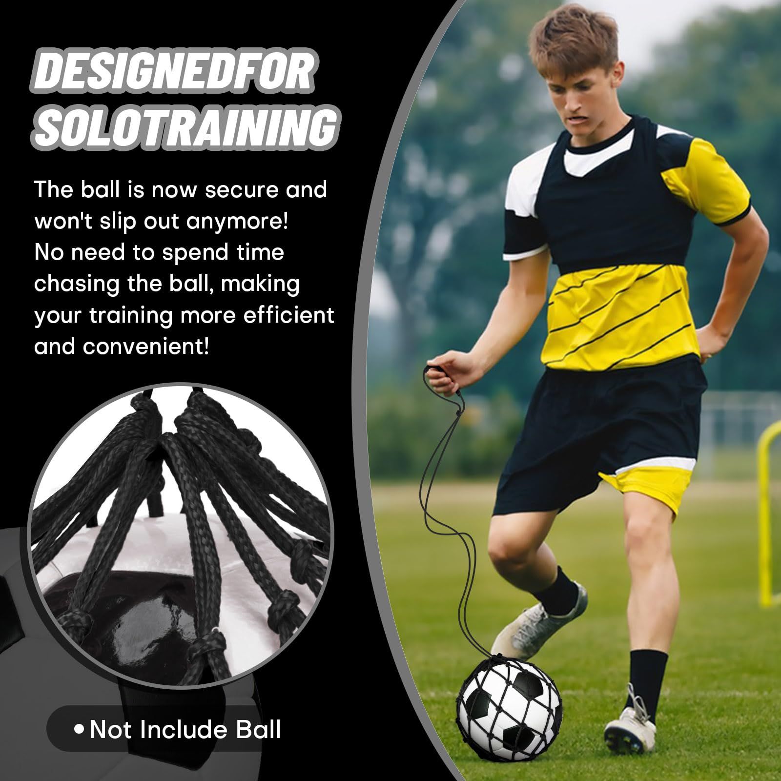 2PCS Football Kick Trainer Soccer Ball Net Kicker, 4, 5, Solo Soccer Kick Practice Training Aid Soccer Return — image 5