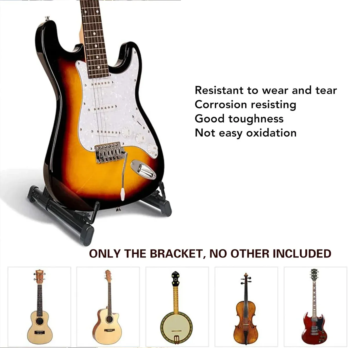 Folding Guitar Stand Pedestal Bracket Guitar Stand Floor Stand Portable Stand — image 4