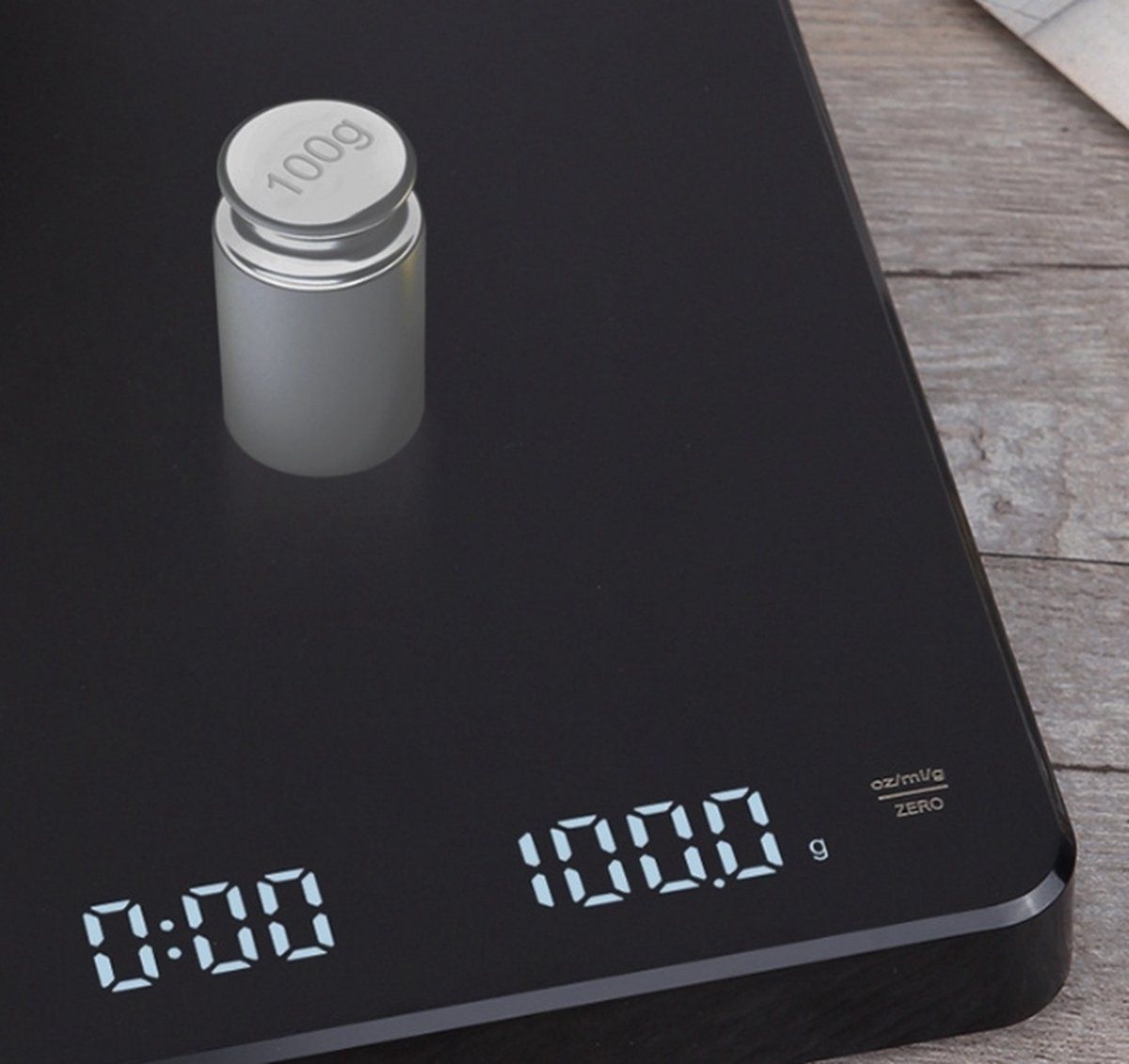 Digital Kitchen Scale With Timer, USB Type C Rechargeable Touch Control, High Precision Capacity For Coffee And Baking, Black, 0.1 g, 3 kg โ image 2