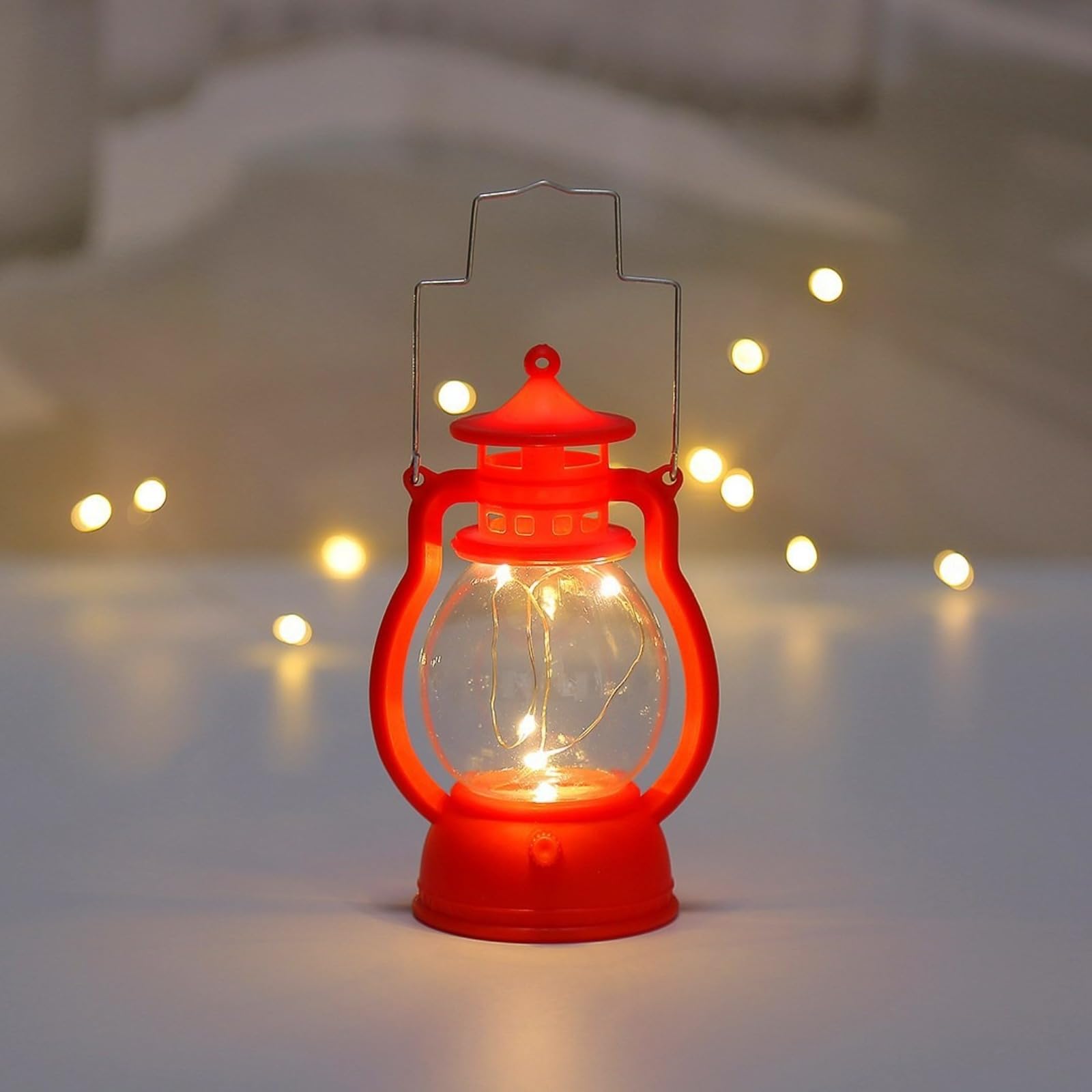 Flameless LED Candles with Moving Flame Effect for Christmas, Table Decor, Living Rooms and Safe Ambient Lighting, Red