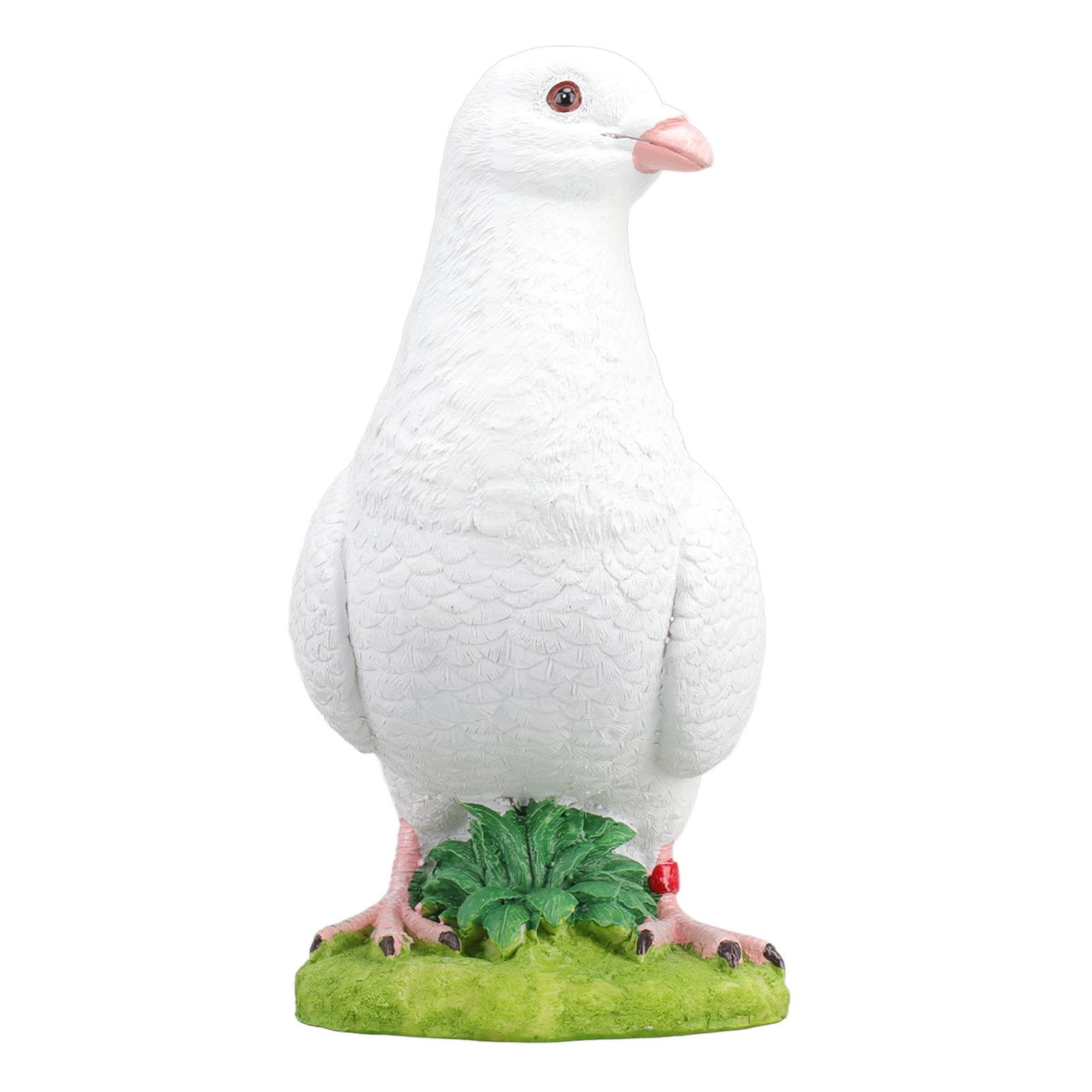 Artificial White Doves Ornament High Simulation Resin White Feather Birds Ornaments for Garden Home Decoration Head Towards The Left White Dove โ image 2