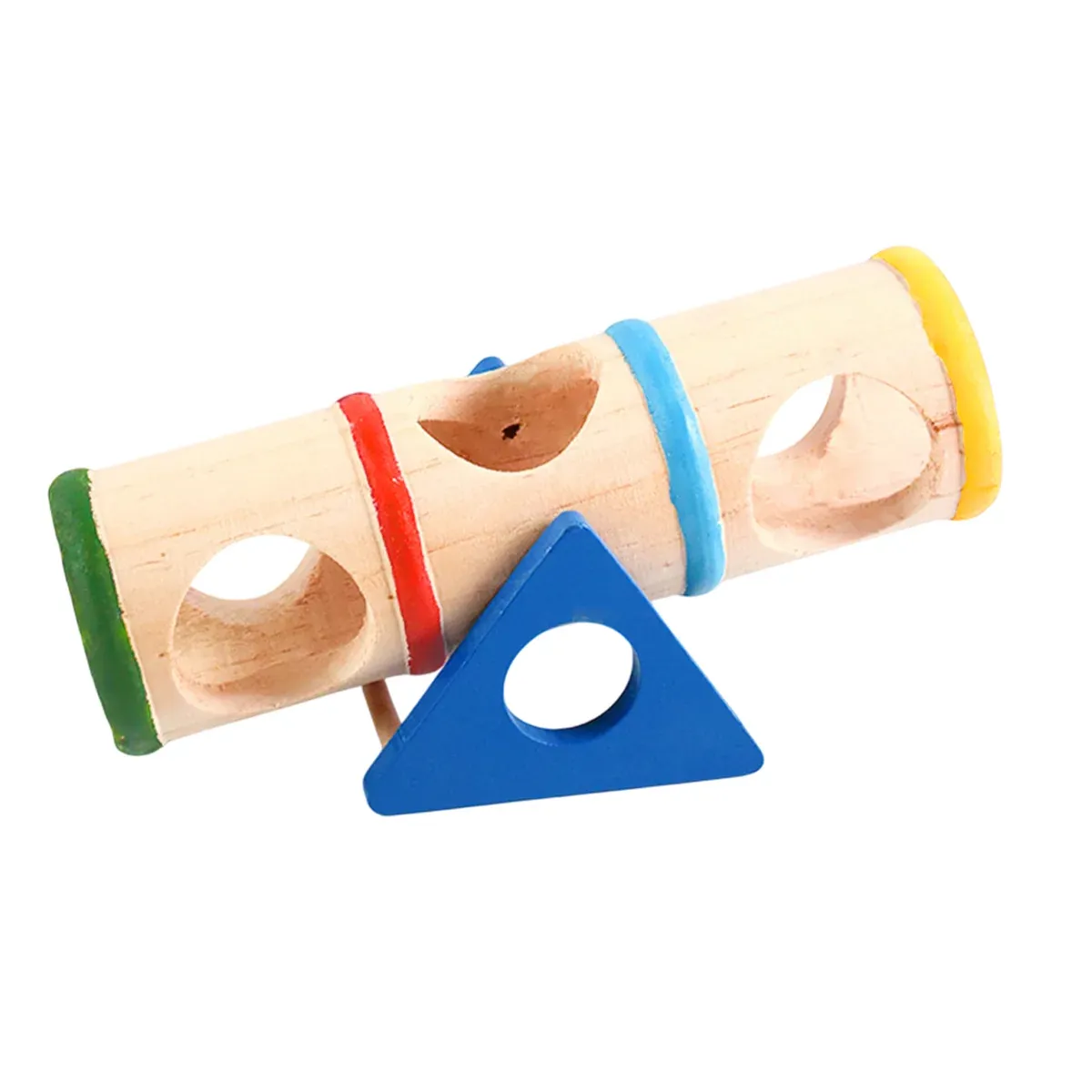 Hamster Wooden Toy Set Pet Seesaw Bucket Chew Toy Cage Accessories for Small Pet โ image 2