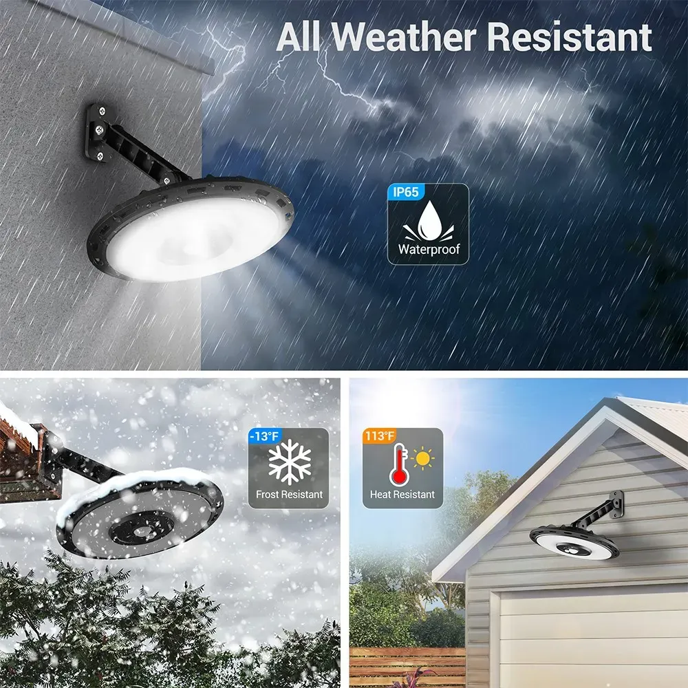 3000LM Black Solar Sensor LED Lights with Dual Head for Outdoor Use — image 5