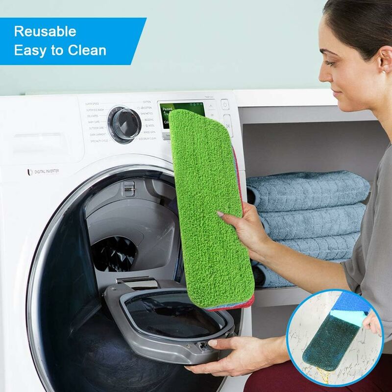 Replacement Cleaning Cover, 3 Pieces Microfiber Mop Cloth Replacement For Mop/Steam Cleaner, Suitable For Brooms/Dish — image 4