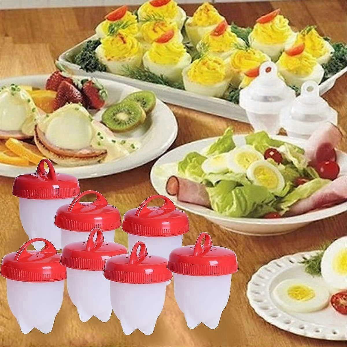 6 Pcs Silicone Shell-Free Egg Cooker Cups — image 3
