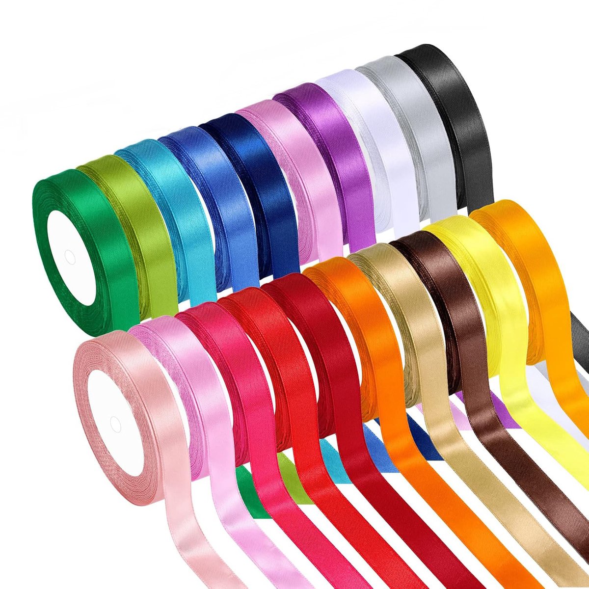 Satin ribbon - 20 Colors - Satin Ribbons - Gift Ribbon - 10mm Wide - 22 Meters Long Per piece - For Crafts / Gifts / Gift Ribbon / Craftwork / DIY / Flowers / — image 2