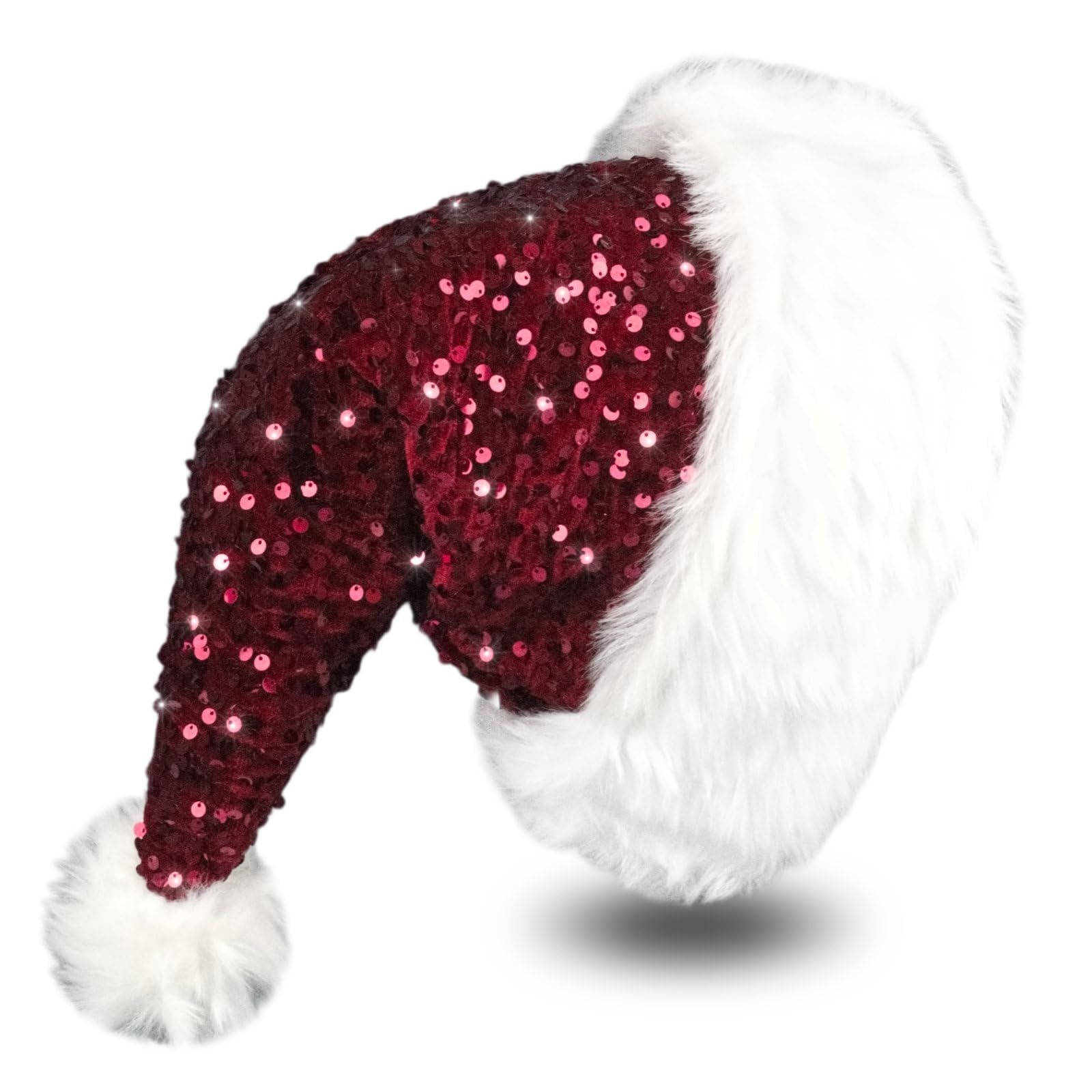 Santa Hat, Soft Adults Holiday Hat for Santa Claus New Year Party Supplies