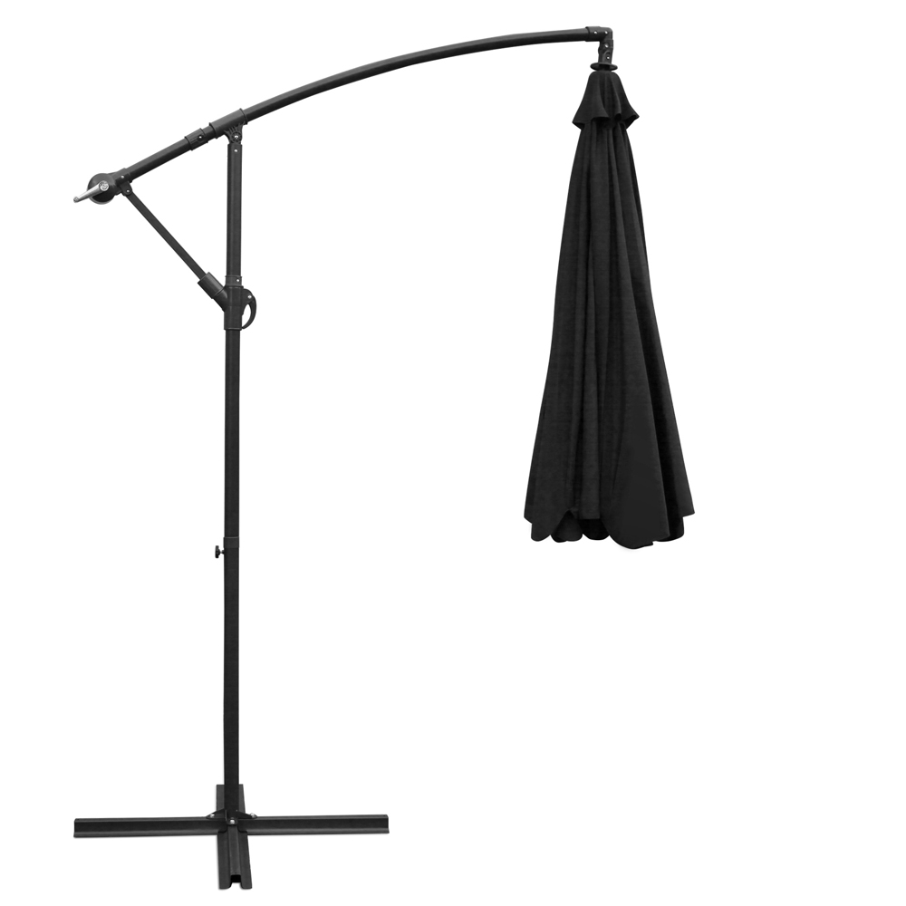 Instahut 3m Outdoor Umbrella Cantilever Garden Beach Patio Black โ image 3