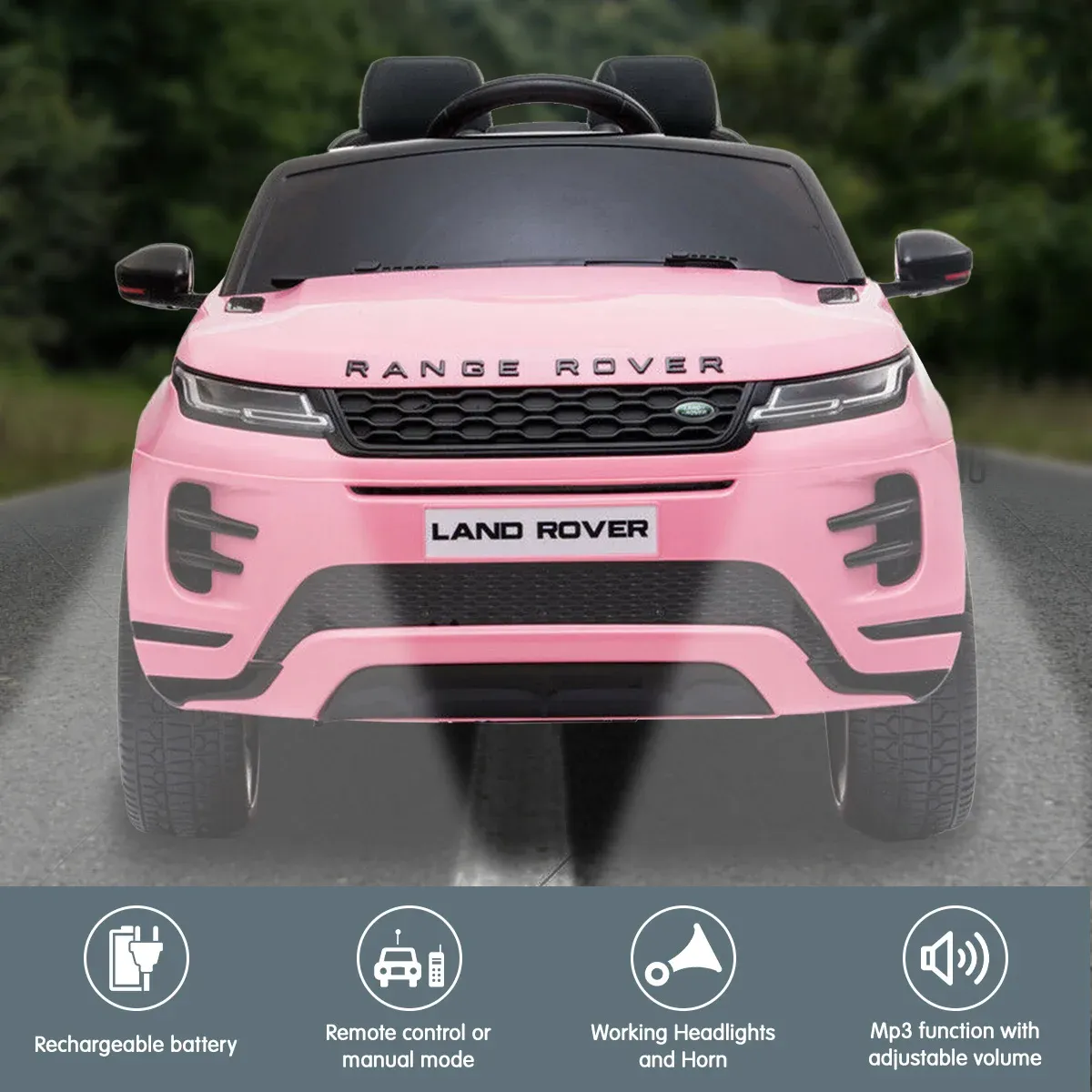 Kahuna Land Rover Licensed Kids Electric Ride On Car Remote Control - Pink โ image 2