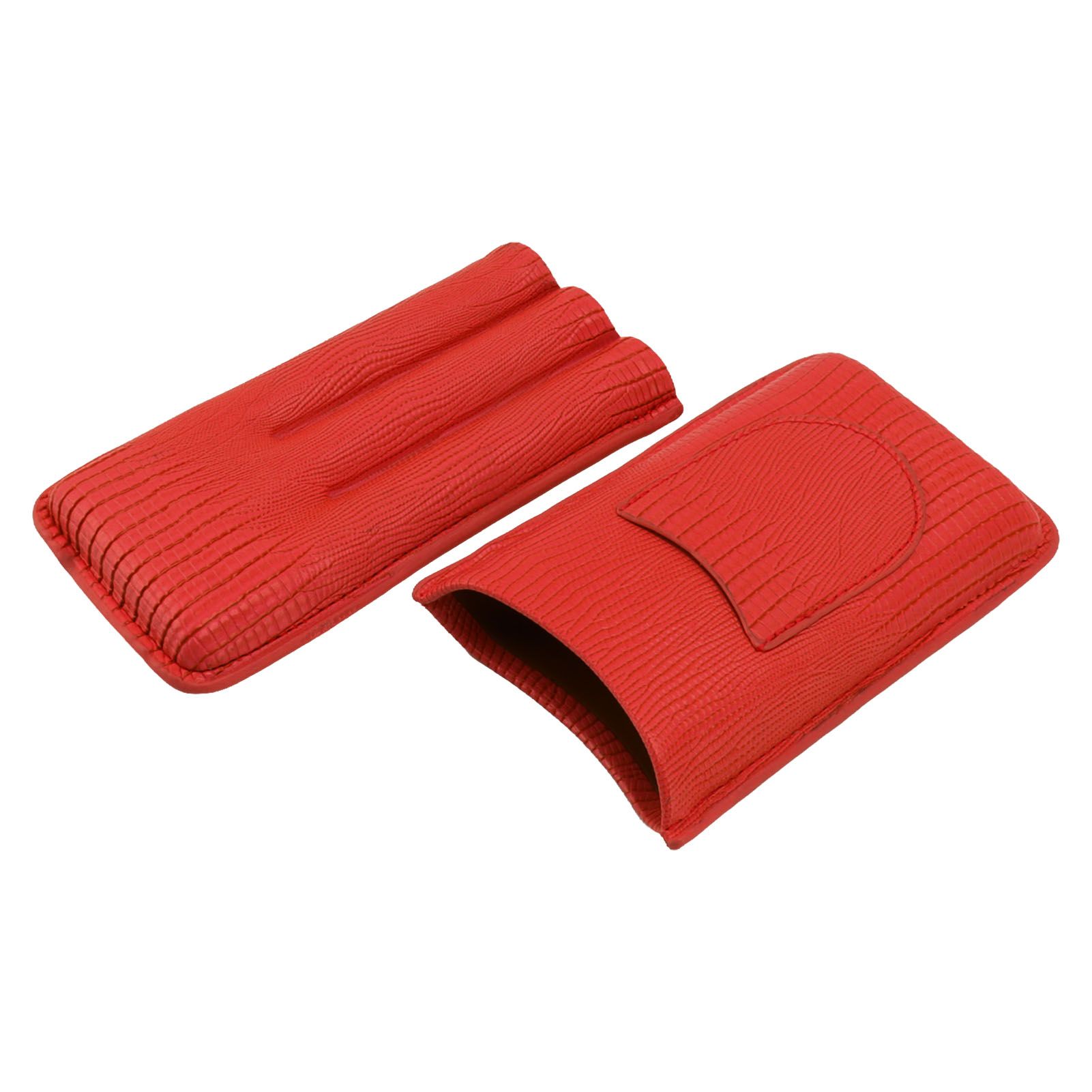 Cigar Holder Portable Moisturizing Comfortable Touch Colorfast Precise Stitching Travel Cigar Case for Men Red — image 6