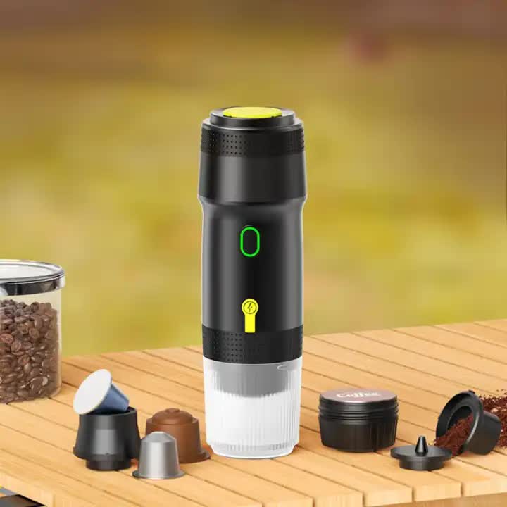 Black Portable Fully Automatic Espresso Coffee Machine - Universal 3-in-1 Capsule, Coffee Powder & Espresso Maker — image 6