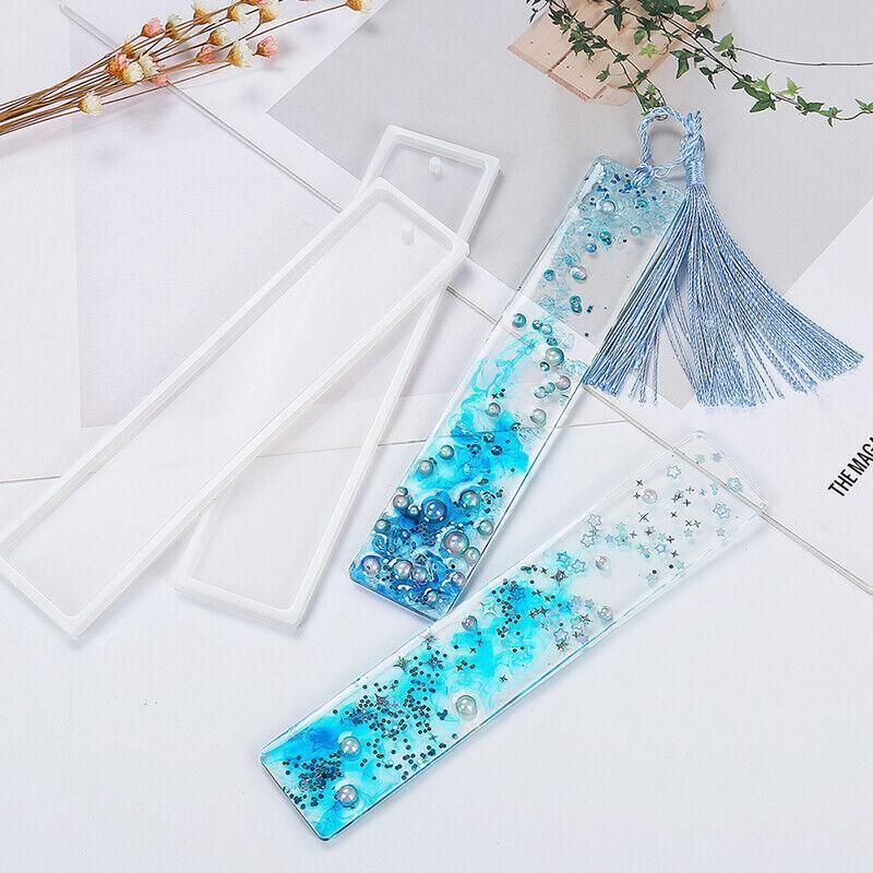 5PCS Silicone Bookmark Mould Rectangle Resin Craft Making Tool for DIY Projects β image 5
