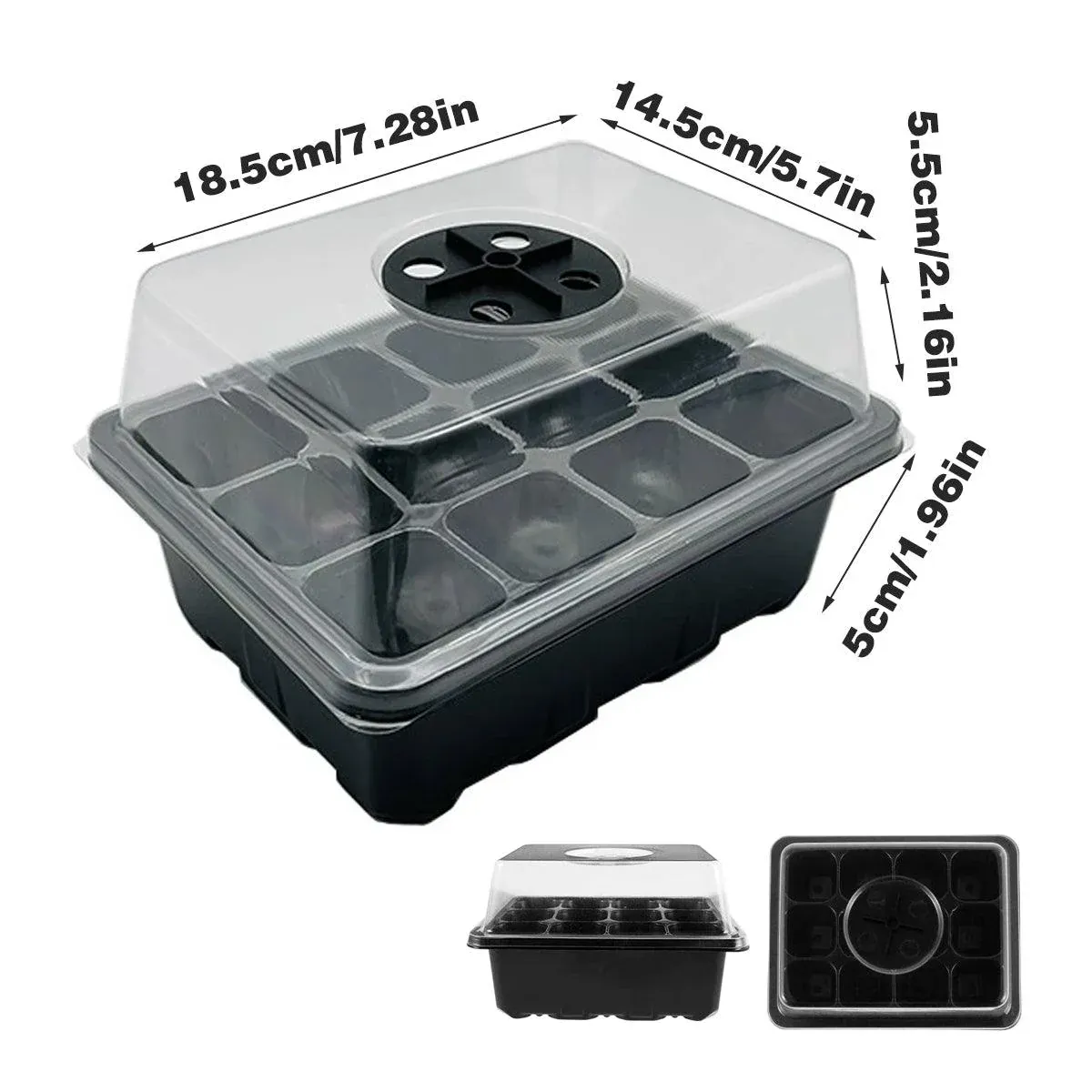 3/5pcs Plastic Seedling Tray Gardening Plant Starter Trays Nursery Pots Planting - 5PCS โ image 4