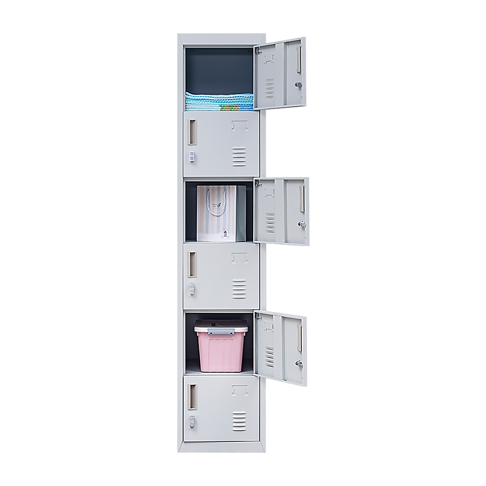 6-Door Locker for Office Gym Shed School Home Storage — image 6