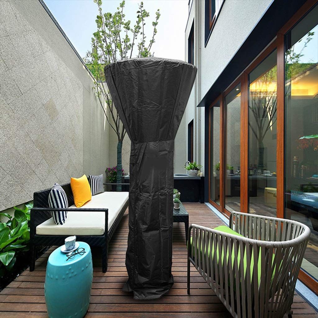 Standup Outdoor Round Heater Covers with Zipper, Oxford Fabric Waterproof Snowproof Windproof, Patio Heater Cover — image 2