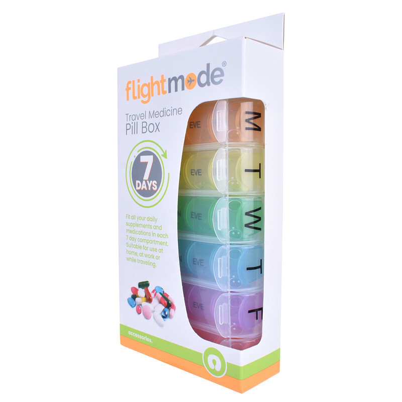 Flightmode 7 Day Travel Pill Box Medicine Organiser with Individual Daily Compartment β image 2