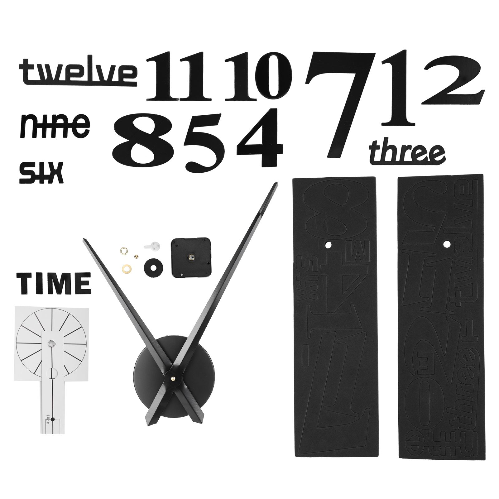 Frameless DIY Wall Clock Modern Mirror Wall Sticker for Home Living Room Bedroom DecorBlack โ image 2