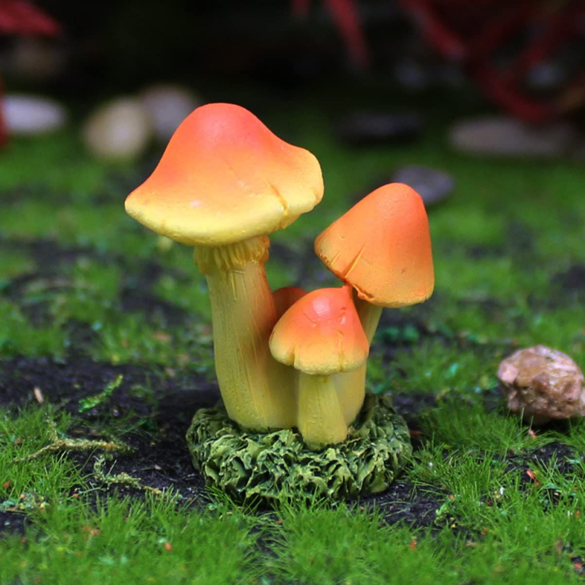 3pcs Ornaments Decor DIY Miniatures Lawn Garden Cute Micro Decoration Statues Figurines Mushrooms Cake Miniature Crafts Snail — image 5