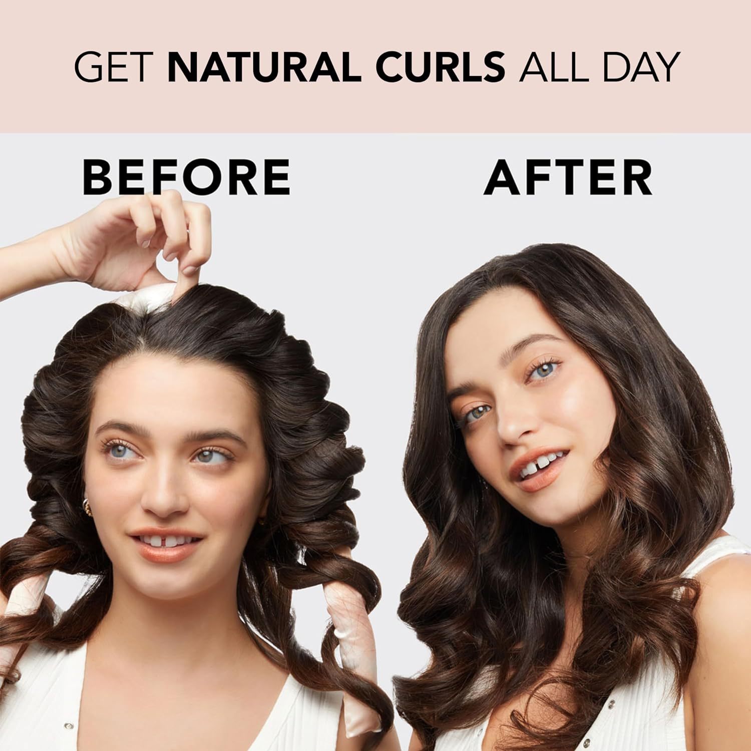 2 Pcs Black Satin Heatless Hair Curling Rod Set for Sleep-In Styling | No Heat Damage | Tie-Dye Design β image 2
