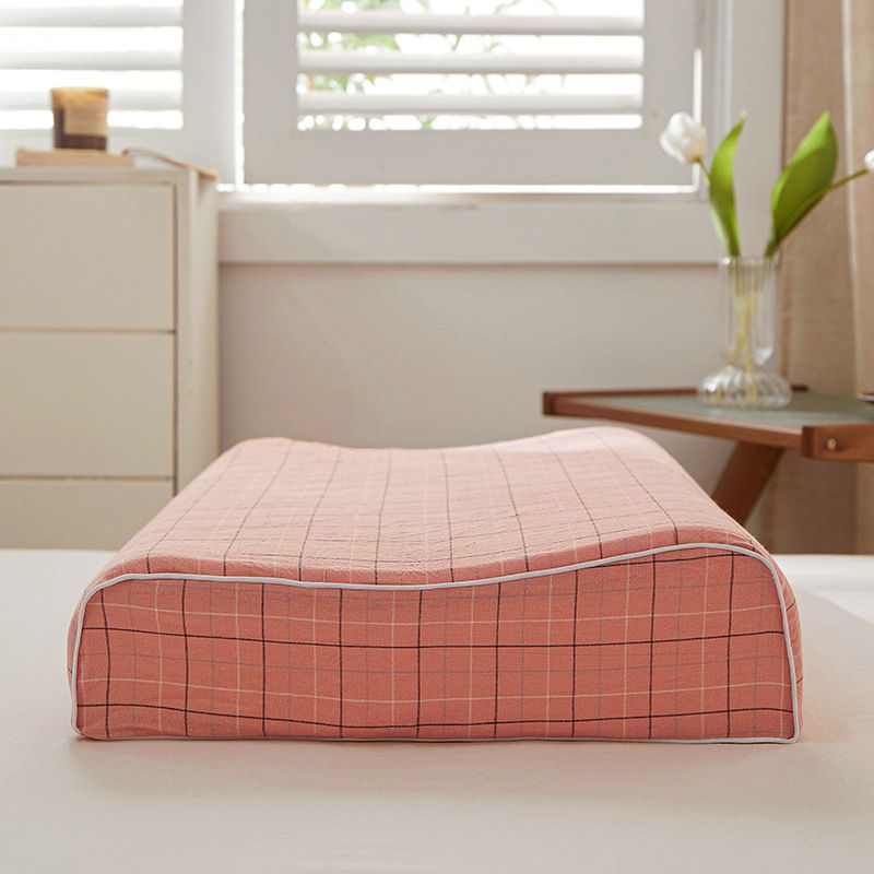 Mengxuan Cotton Pillowcase 4060 Gree coffee Latex cotton pillowcase 40*60 (one pair) โ image 5