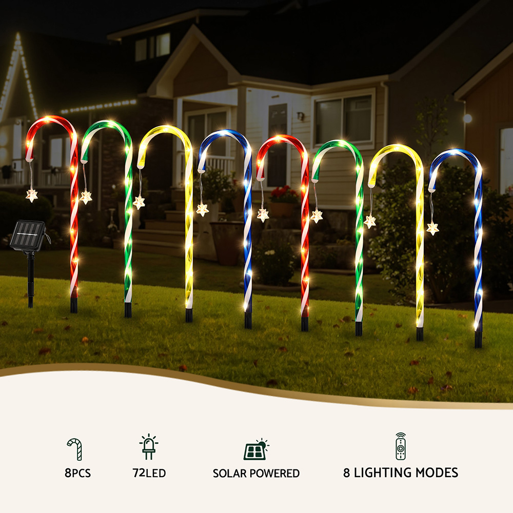 Jingle Jollys 8 PCS Christmas Lights Path Ground Light Garden Decorations 72 LED — image 4