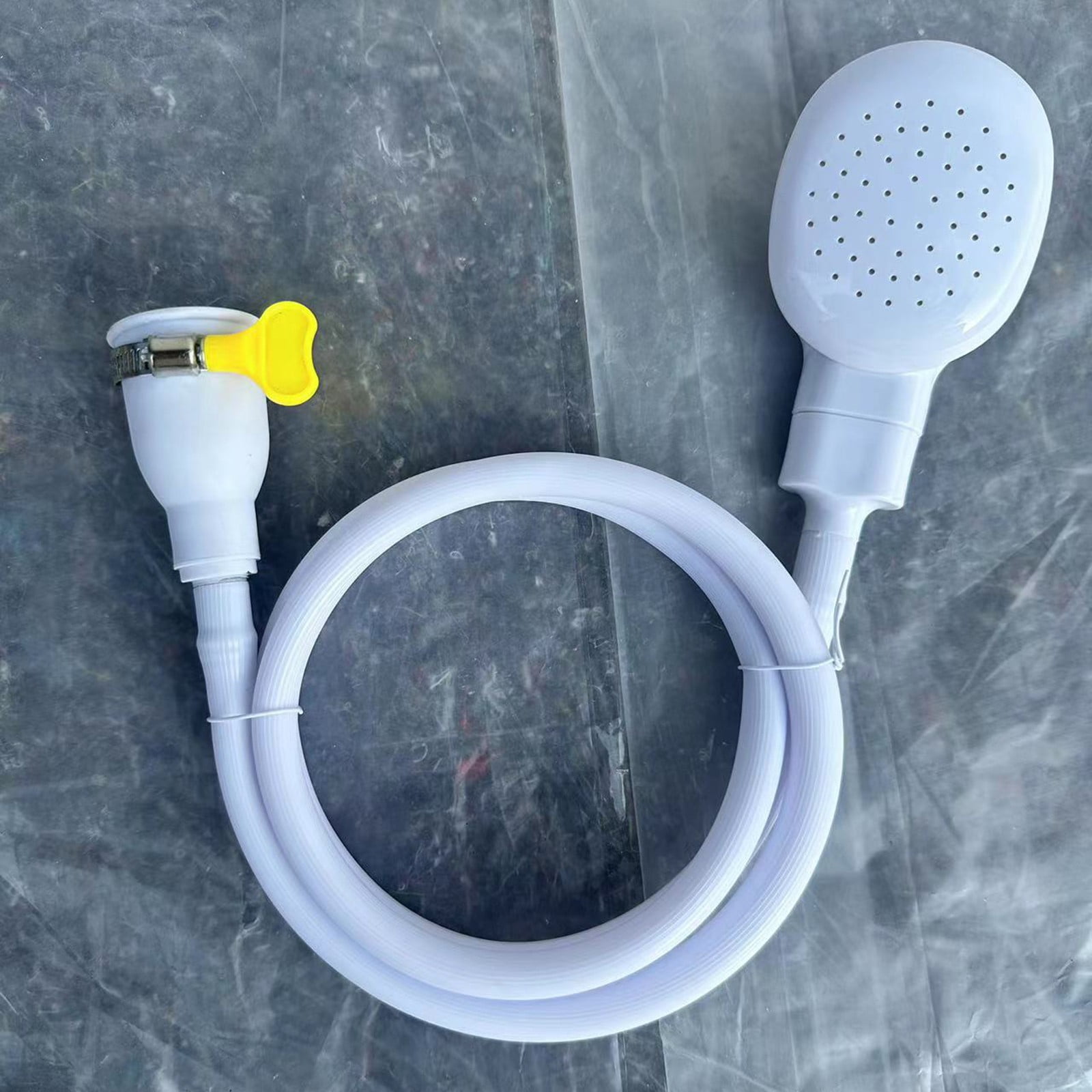 Portable Sink Hose Faucet Sprayer Sink Spray Rubber Hose Shampoo Sprayer Handheld Faucet Shower for Pets, Bathing Baby, Washing Hair, Rinsing, White โ image 4
