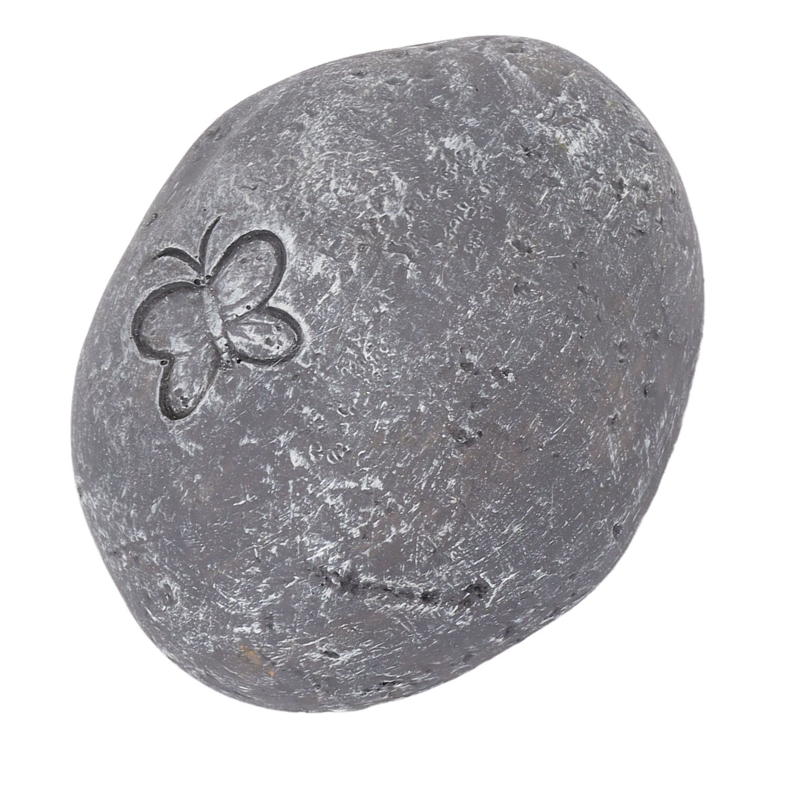 Pet Memorial Garden Stone DIY Butterfly Print Pet Cat Dog Grave Marker Resin Pet Memorial Gift Stone Grey — image 6