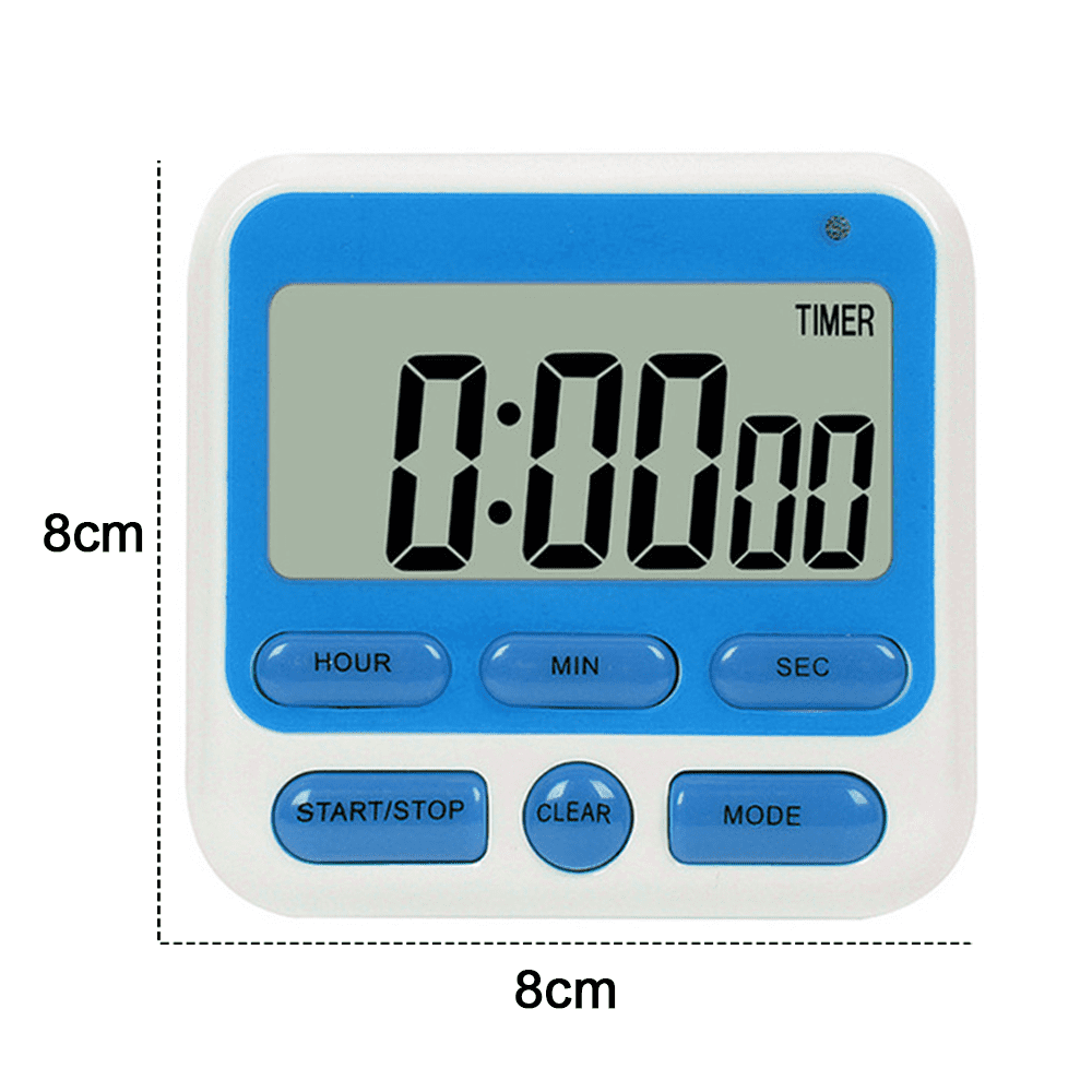 Digital Countdown Kitchen Timer -Count Up Down Magnetic Timer Clock for Cooking Baking Gym Students Blue — image 2