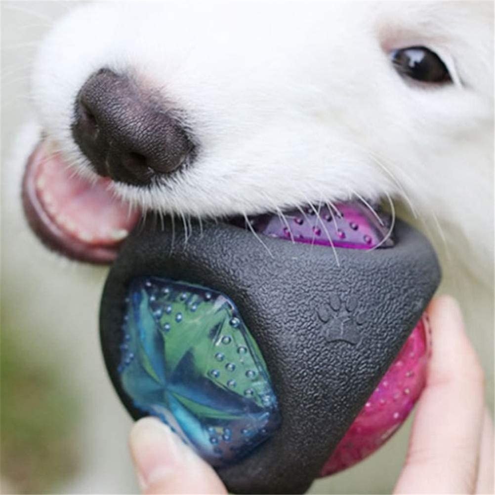 Rubber Dog Ball Puppy Bite Resistant Ball Dental Care Toy for Pet Molar Training Ball โ image 3