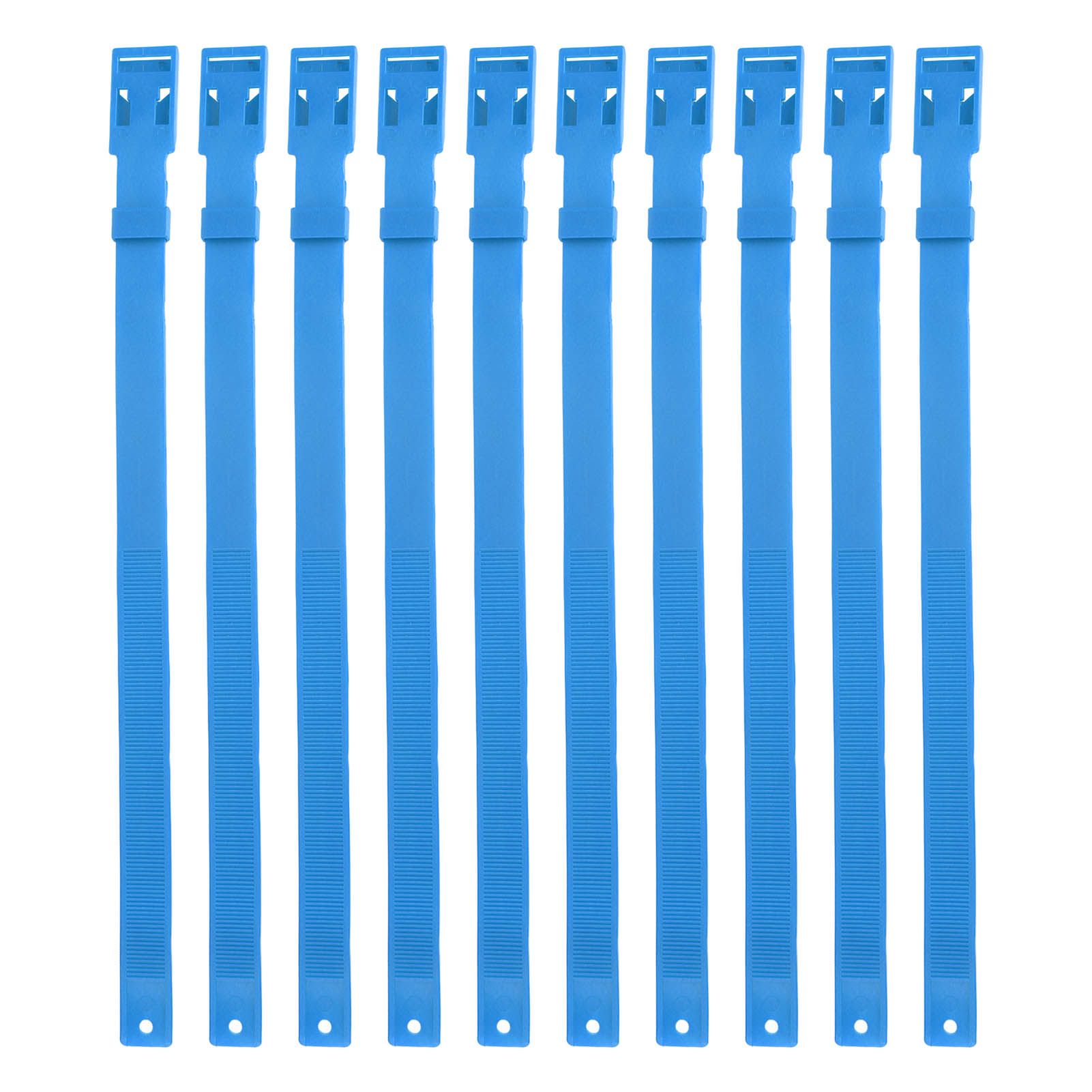 10PCS Goat Collar PU 23 Inch Adjustable Livestock Collar for Farm Animal Cow Horse Sheep Blue — image 2