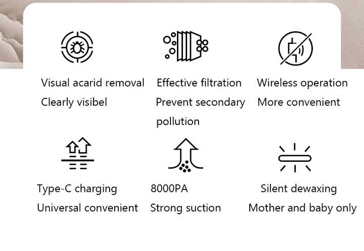 Blue Handheld Dust Mite Vacuum Cleaner - Cordless, High Suction Power, USB Rechargeable โ image 5