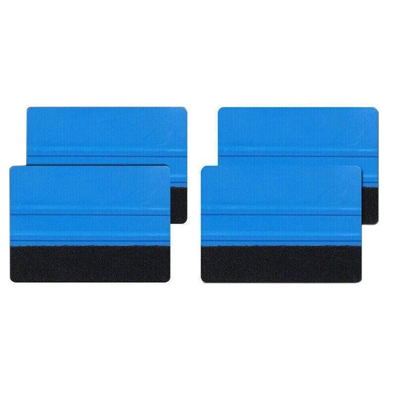 4Pcs Car Wrapping Vinyl Squeegee Scraper Tool Wrap Soft Felt Edge Sticker Tools — image 2