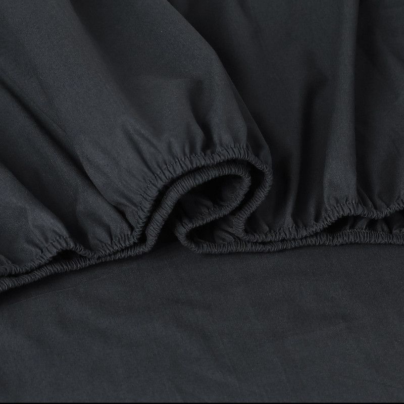 Elan Linen 100% Egyptian Cotton Vintage Washed 500TC Charcoal Single Bed Sheets Set โ image 3