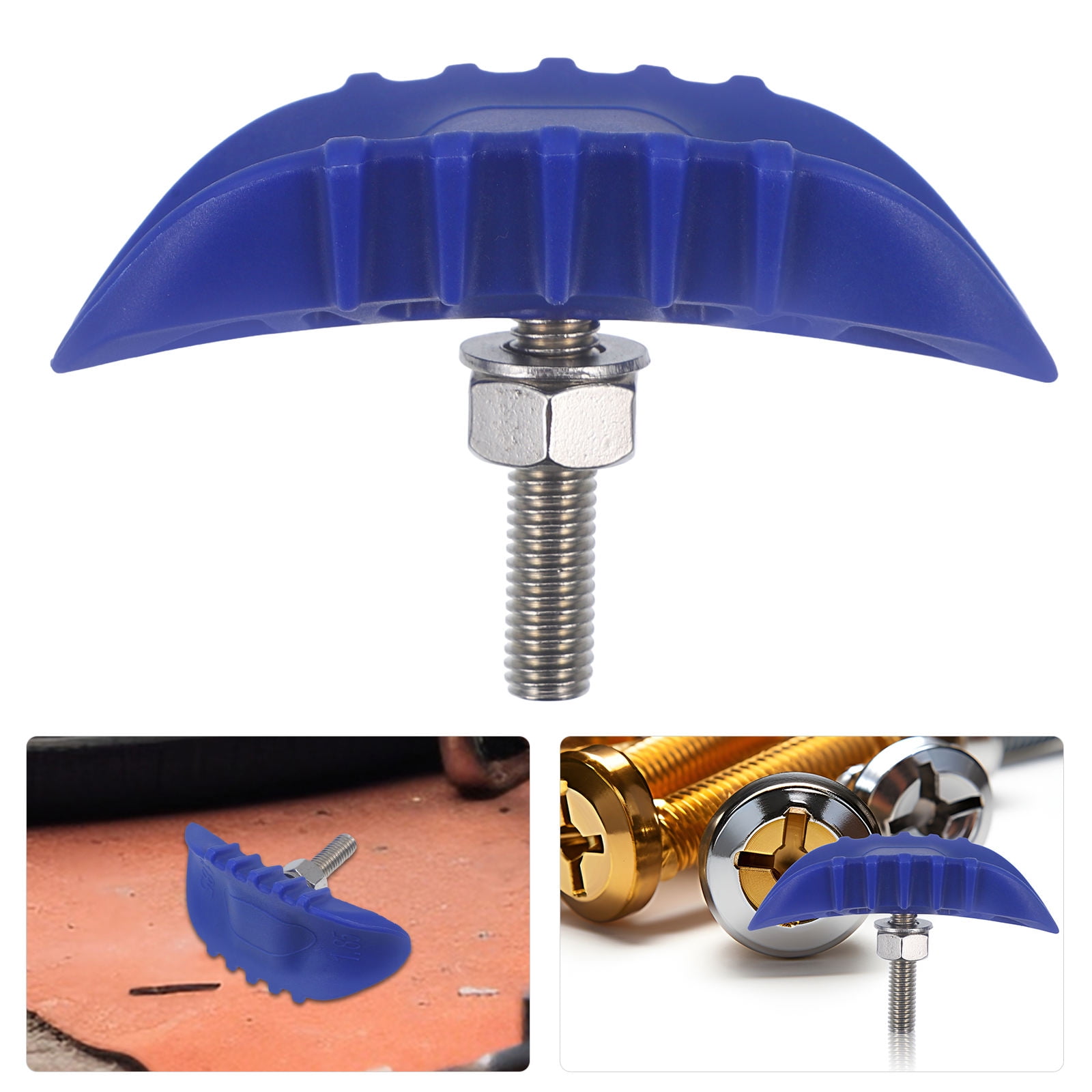 Motorcycle Wheel Locks Anti Theft Rim Lock Blue 1Set 1.85 Inch Plastic โ image 3