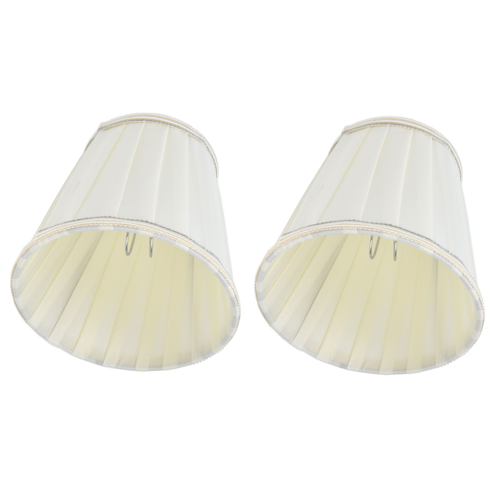 2 Pcs Double Small Lamp Shade Clip On Bulb Comfortable Material Barrel Fabric Lampshade for Table Chandelier Wall LampPX33 โ image 3