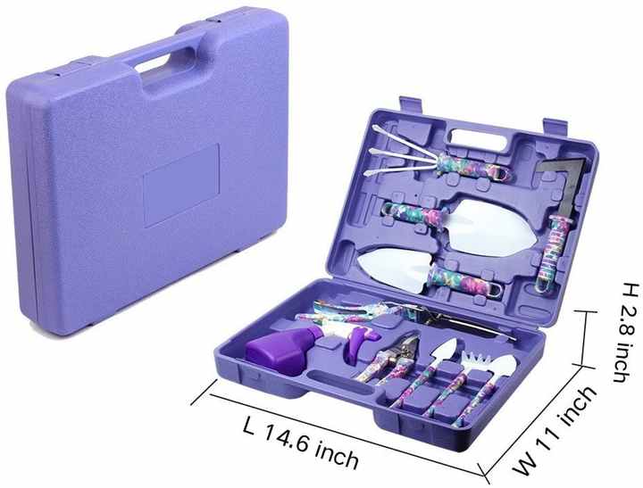 YL/L10 Green 10-Piece Floral Gardening Tool Set with Carrying Case - Durable and Stylish โ image 4