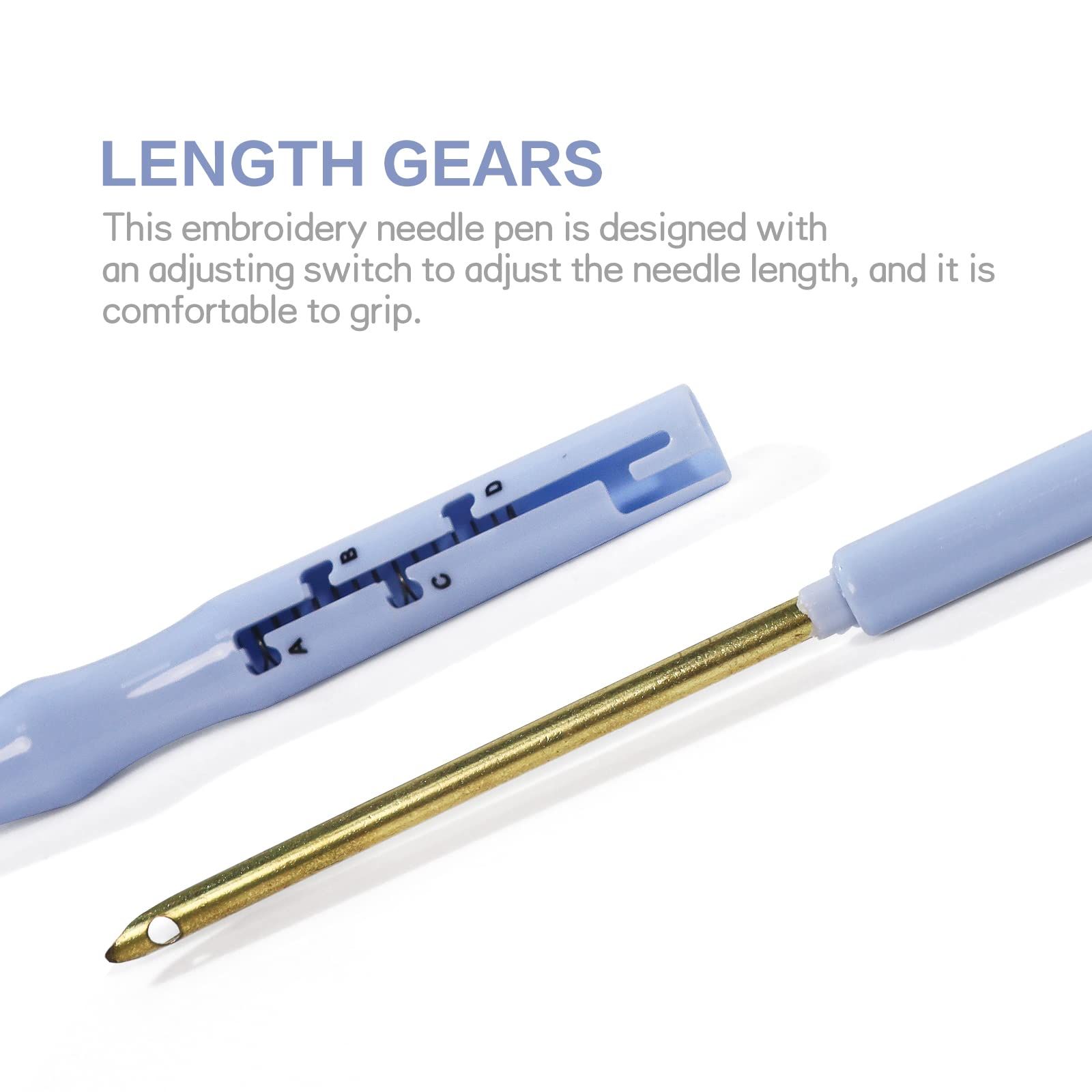 Punch Needle, Adjustable Embroidery Punch Needle, Sewing Embroidery Punch Pen for Stitching Applique Embellishment — image 3