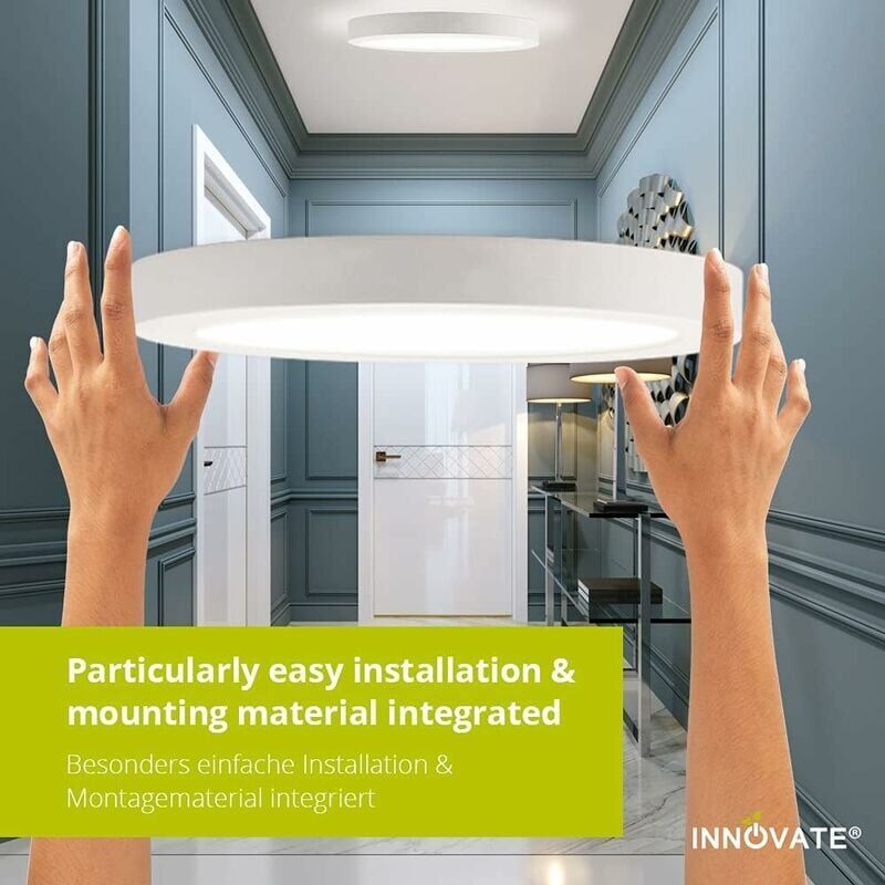 LED Ceiling Light Round Panel Ceiling Lamps Modern Ultra Thin LED Lamp Cool White 6000K Kitchen Room Living Room Balcony — image 3